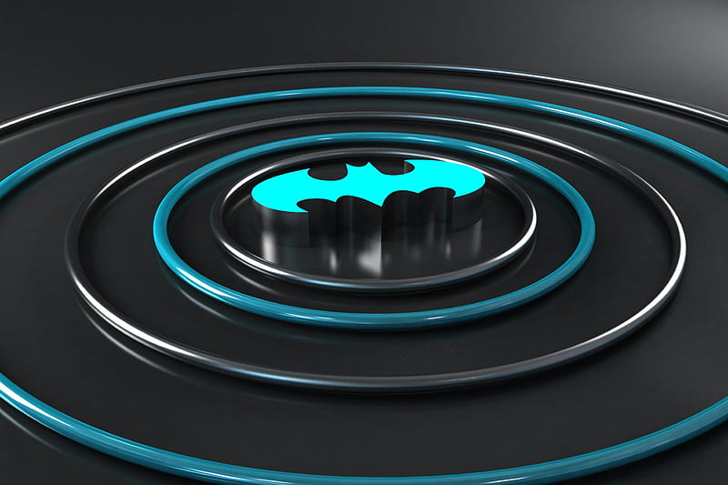 Batman Logo 3d, batman, logo, superheroes, 3d, HD wallpaper