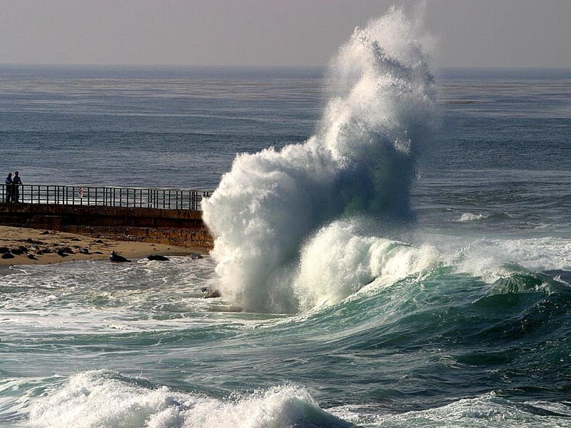 Giant Wave, giant, ocean, nature, waves, sea, HD wallpaper
