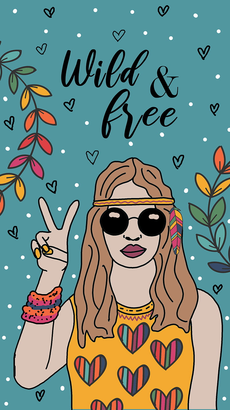Chica hippie del arte pop, boho, dom, amor, pasteles, paz, retro, alma,  espíritu, Fondo de pantalla de teléfono HD | Peakpx