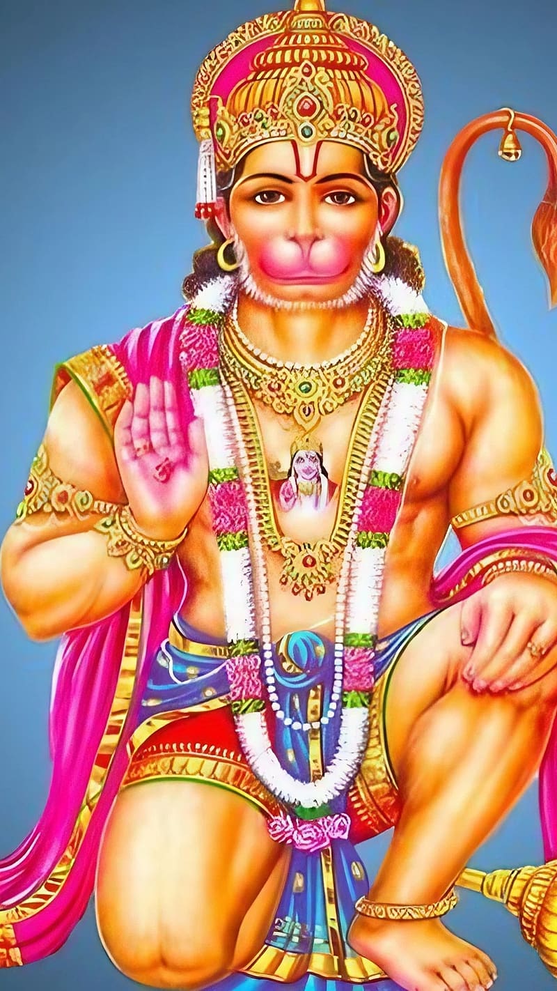 Hanuman Ji Ke Acche, grey background, lord, god, bhakti, devtional, HD phone wallpaper