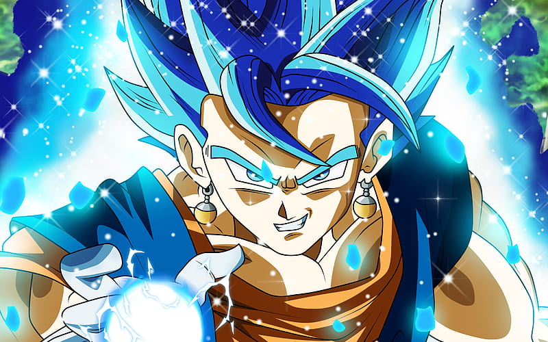 Son Goku, magic ball, Super Saiyan Blue, fire, DBS, Super Saiyan God,  artwork, HD wallpaper | Peakpx