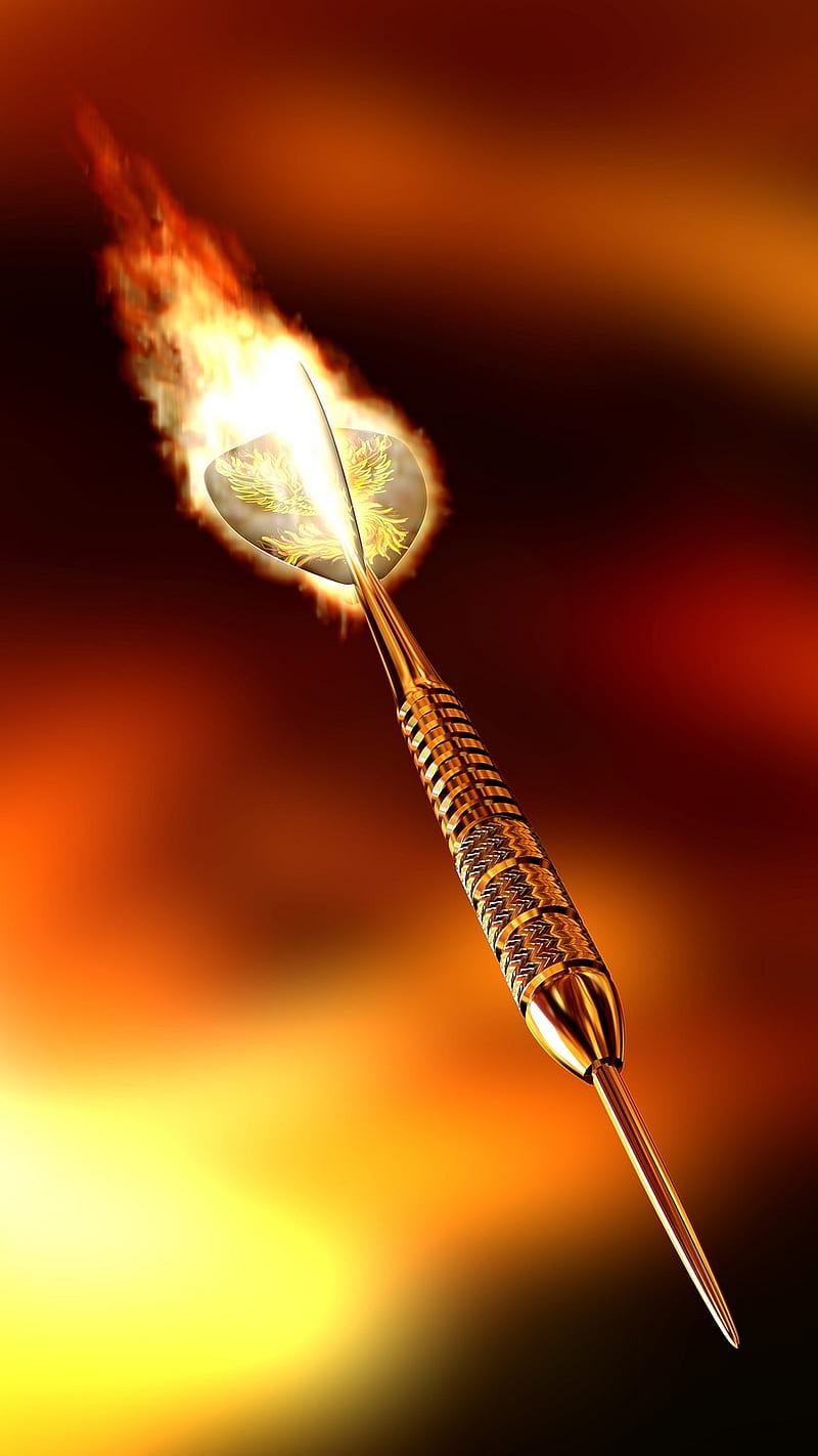 Fire darts, background, game, gold, play, HD phone wallpaper