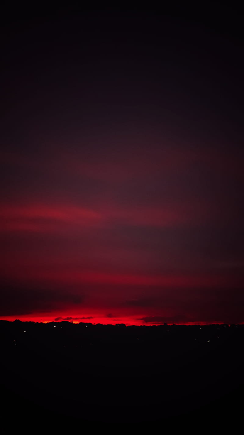 night, horizon, sky, dark, HD phone wallpaper