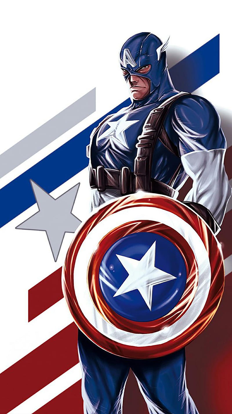 Capitan America, cartoon, fumetti, HD phone wallpaper | Peakpx