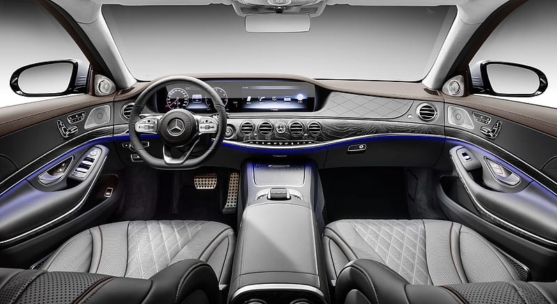 2018 Mercedes-Benz S-Class - Magma Grey / Espresso Brown Leather Interior , car, HD wallpaper