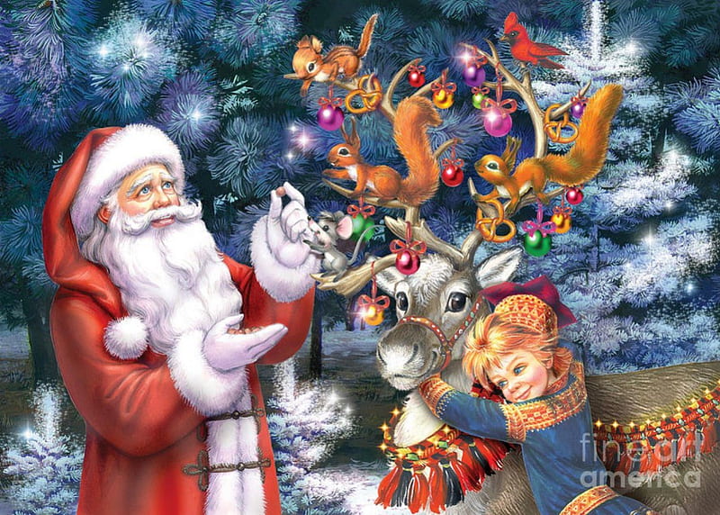 Christmas tree and Rudolph, santa, christmas, elf, rudolph, HD wallpaper |  Peakpx