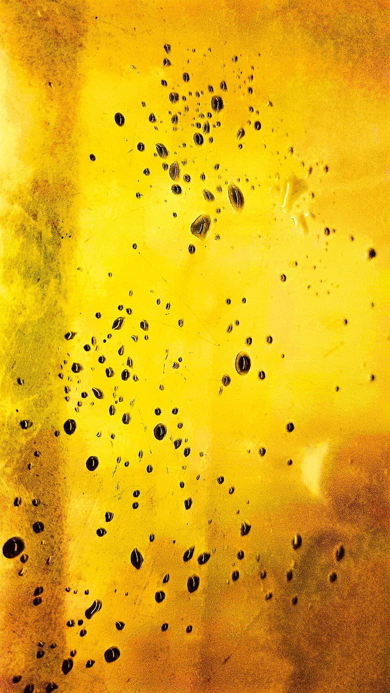 Golden drops, color, drips, water, flat, orange, yellow, pattern, HD phone wallpaper