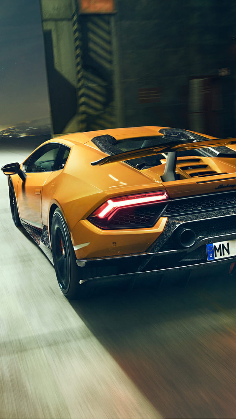 Lamborghini Huracan, car, carbon, lambo, orange, performante, spec ...