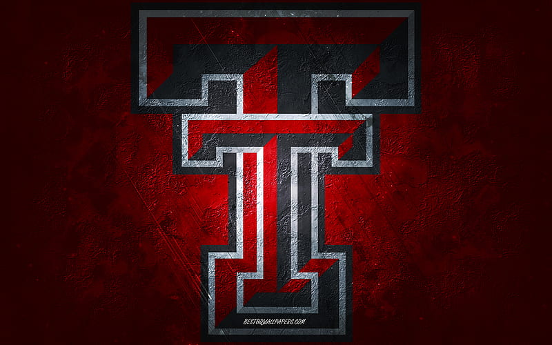 Texas Tech Red Raiders, American football team, red background, Texas Tech Red Raiders logo, grunge art, NCAA, American football, Texas Tech Red Raiders emblem, HD wallpaper