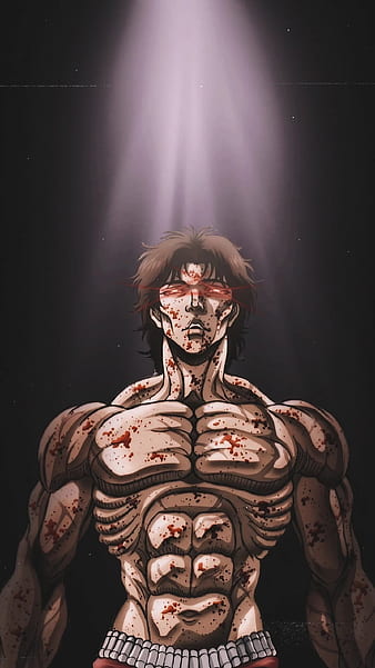 picture of a muscular anime character in the gym ,...