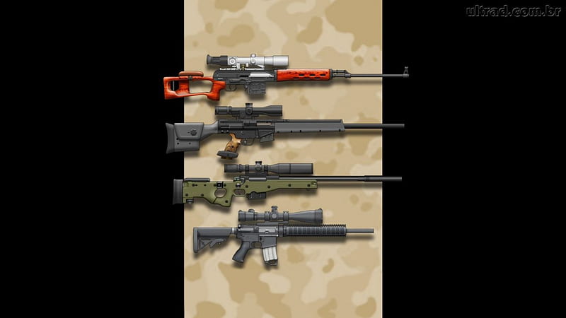 Colecao de armas de caca, fuzil, rifle, bonito, arma, HD wallpaper