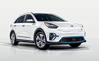 Kia Niro EV, 2020, front view, exterior, new white Niro EV, electric cars, Korean cars, Kia, HD wallpaper