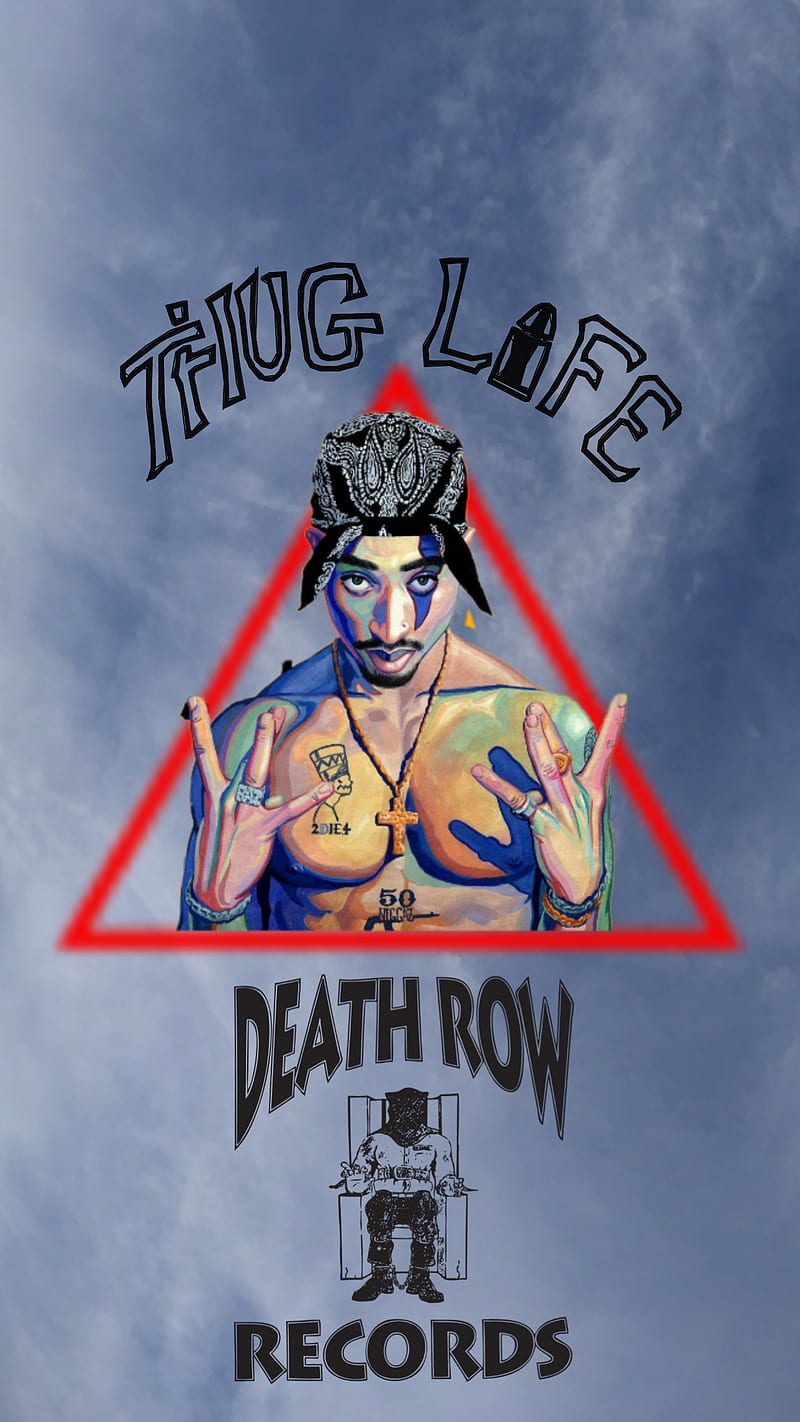 2Pac Death Row, amaru, death row, hip hop, logo, rap, records, shakur, tupac, HD phone wallpaper