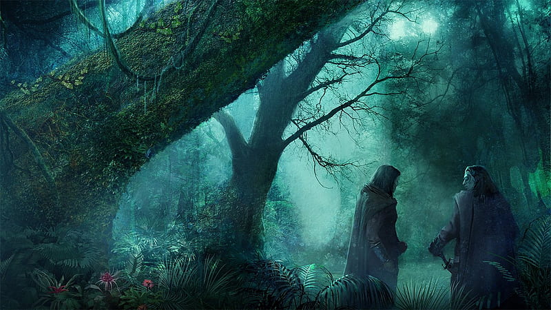 Spies, forest, warriors, fantasy, abstract, HD wallpaper