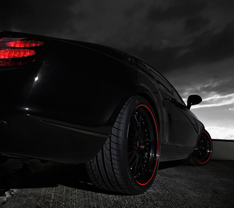 Black Bentley, bentley, black, car, red, HD wallpaper