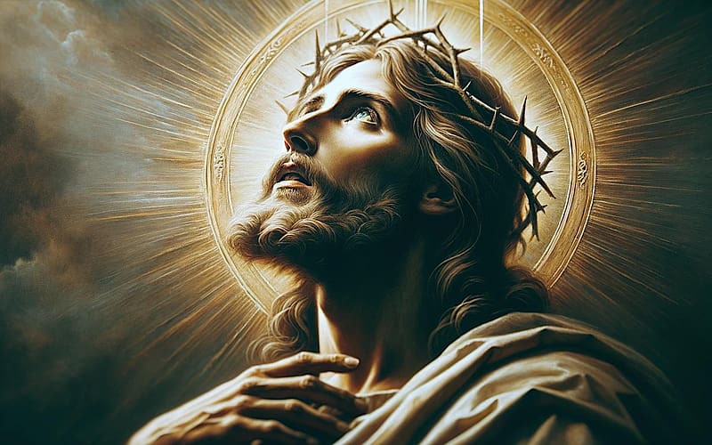 Crowned with Thorns, crown, thorns, Christ, Jesus, AI art, HD wallpaper