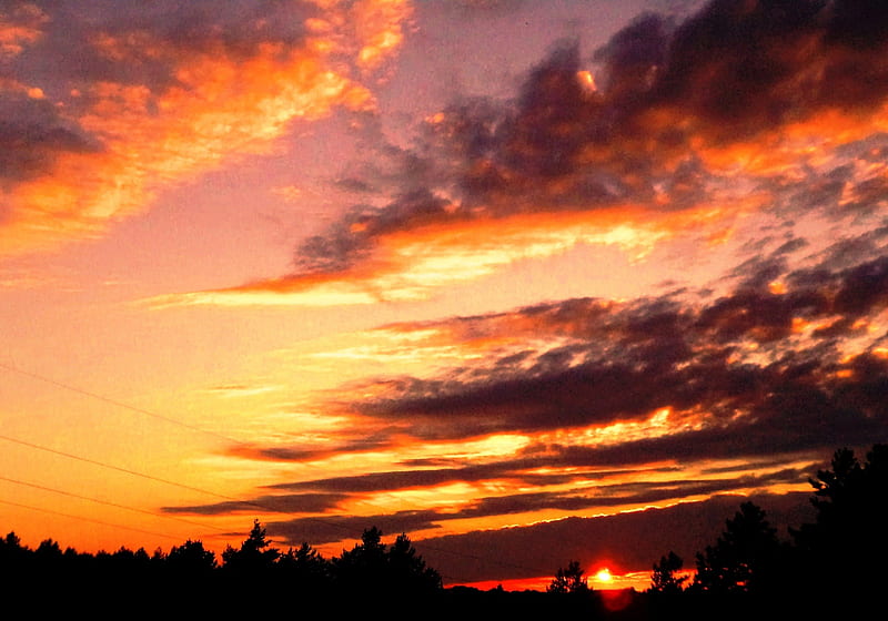 Summer evening.Sunset., fantasy, summer, nature, sky, landscape, HD wallpaper Summer evening.Sunset., fantasy, summer, nature, sky, landscape, HD wallpaper