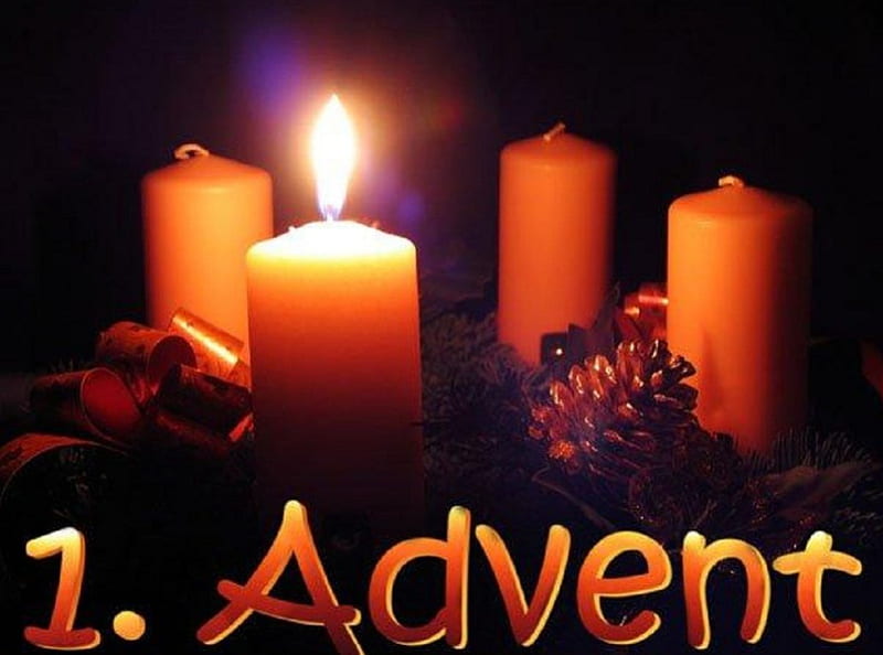 First Advent Candle, advent, candle, graphy, abstract, HD wallpaper