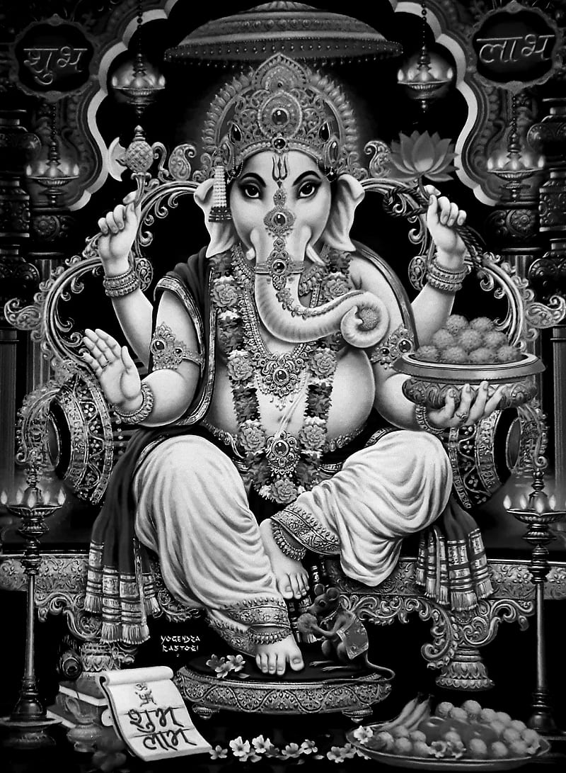 Lord ganesha, god, graphy, spiritual, HD phone wallpaper
