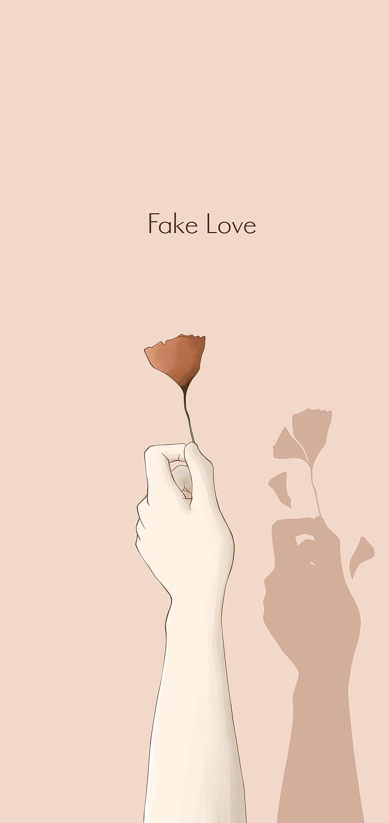 HD wallpaper fake love bts flower art bts drawing flower hand kpop quotes