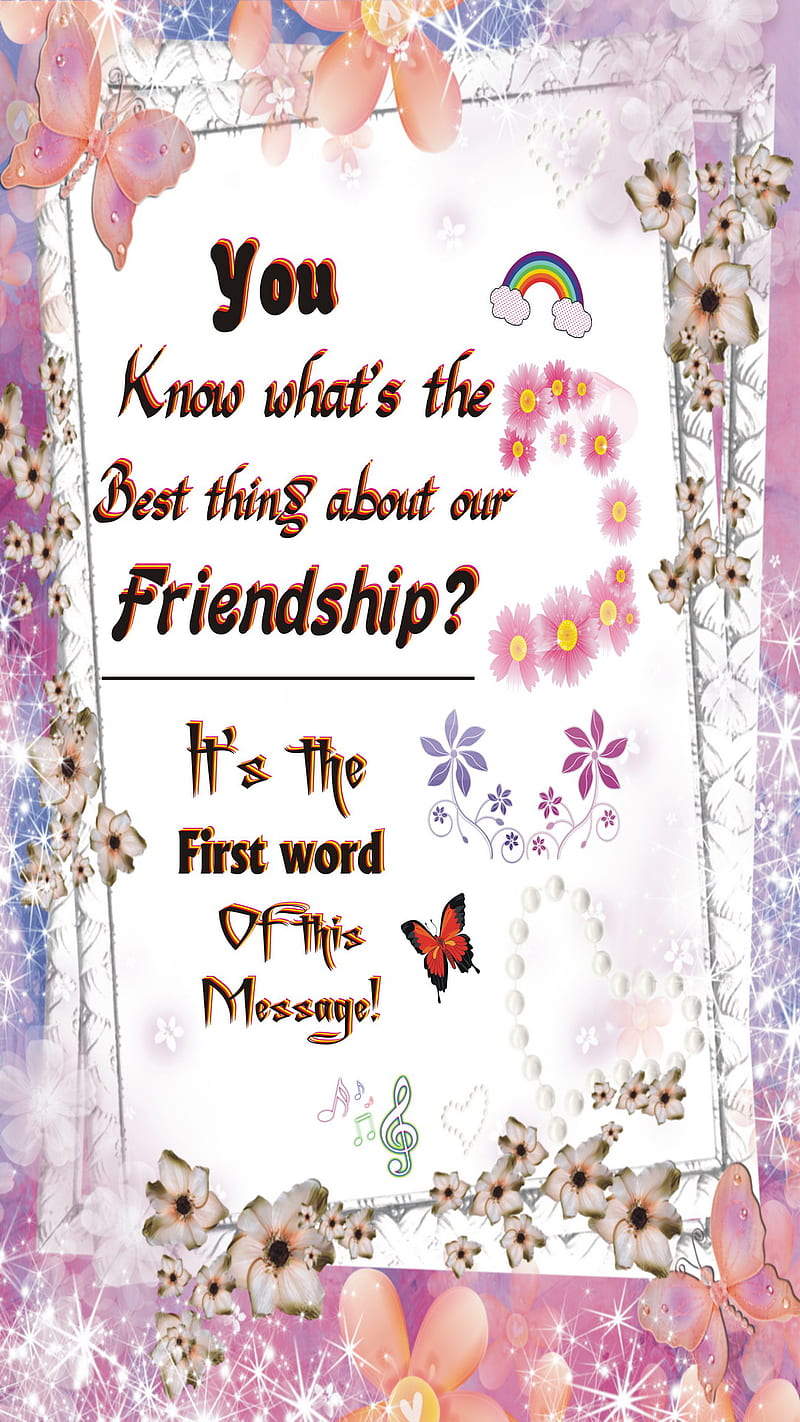 friendship, cute, flower, friends, heart, nice, sayings, sweet, word, HD phone wallpaper