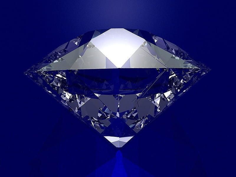 DIAMOND, sparkling, transparent, stone, precious, crystal, blue, HD wallpaper