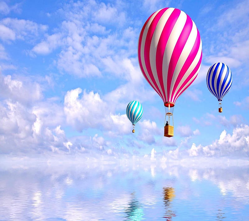 Flying Balloons, look, nice, HD wallpaper