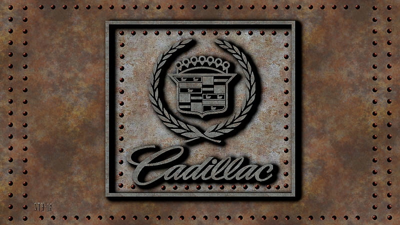 1970s old steel Cadillac emblem, Cadillac, vintage Cadillac emblem, General Motors, Vintage Cadillac advertisement, Cadillac , Cadillac Background, HD wallpaper