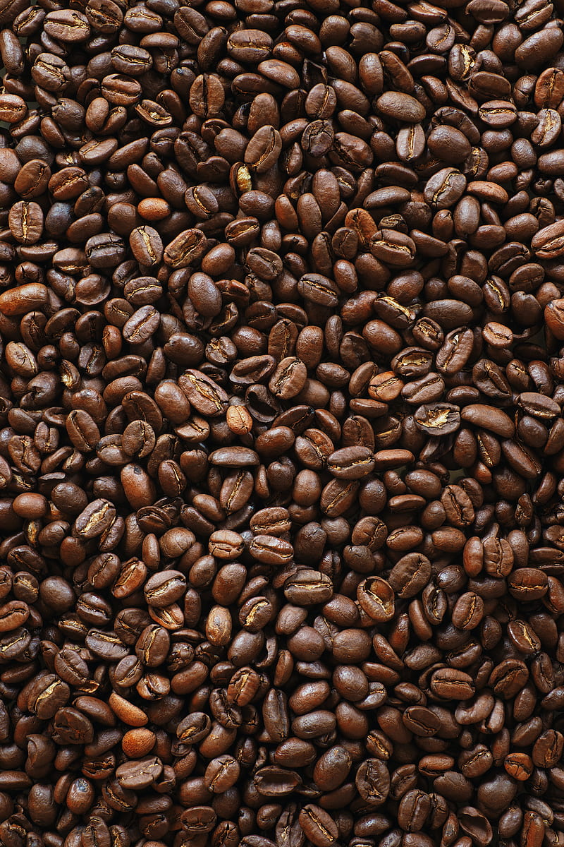 coffee beans, coffee, brown, macro, beans, HD phone wallpaper