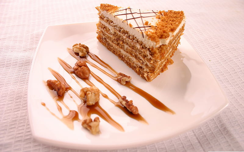walnut cake-sweet foods, HD wallpaper