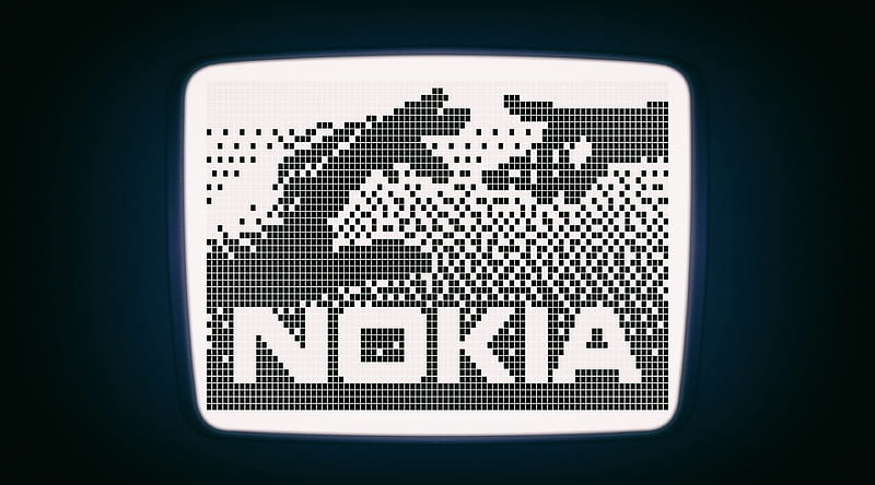 Nokia LCD Logo White Ultra, Computers, Others, Logo, Nokia, blackandwhite, lcd, connectingpeople, HD wallpaper