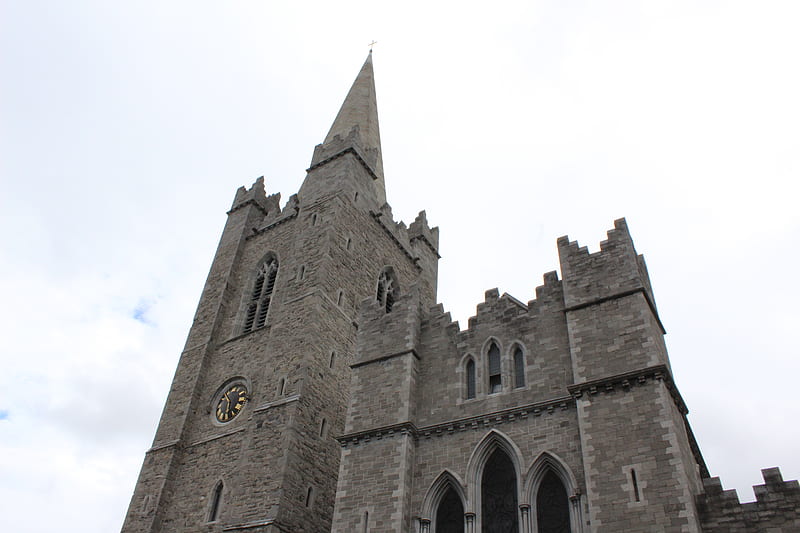 Church in Dublin, High tower, church, ancient church, Dublin church, HD wallpaper