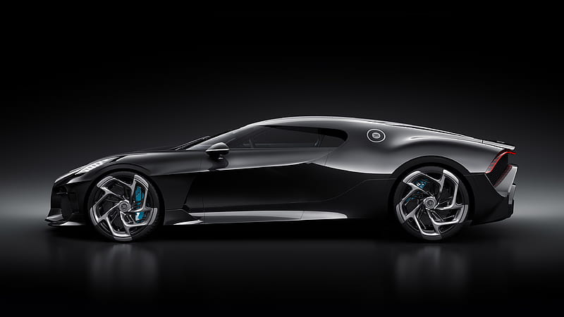 2019 Bugatti La Voiture Noire, 2019 Geneva Motor Show, Chiron, Coupe, Turbo, W16, car, HD wallpaper