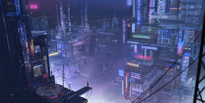 Cyberpunk, Cityscape, Sci Fi, HD wallpaper