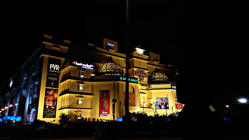 Mall, city, udaipur, HD wallpaper
