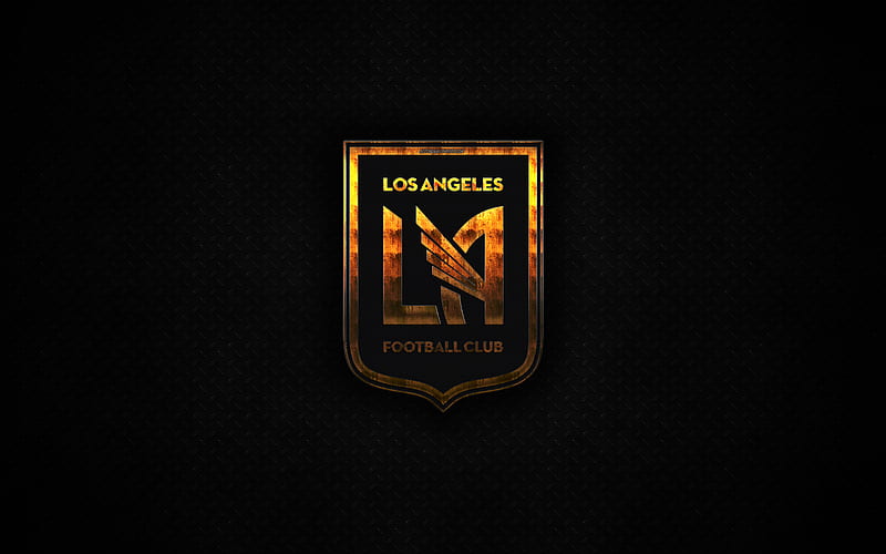 Los Angeles FC, LA FC metal logo, creative art, American soccer club, emblem, metal background, MLS, Los Angeles, California, USA, football, HD wallpaper