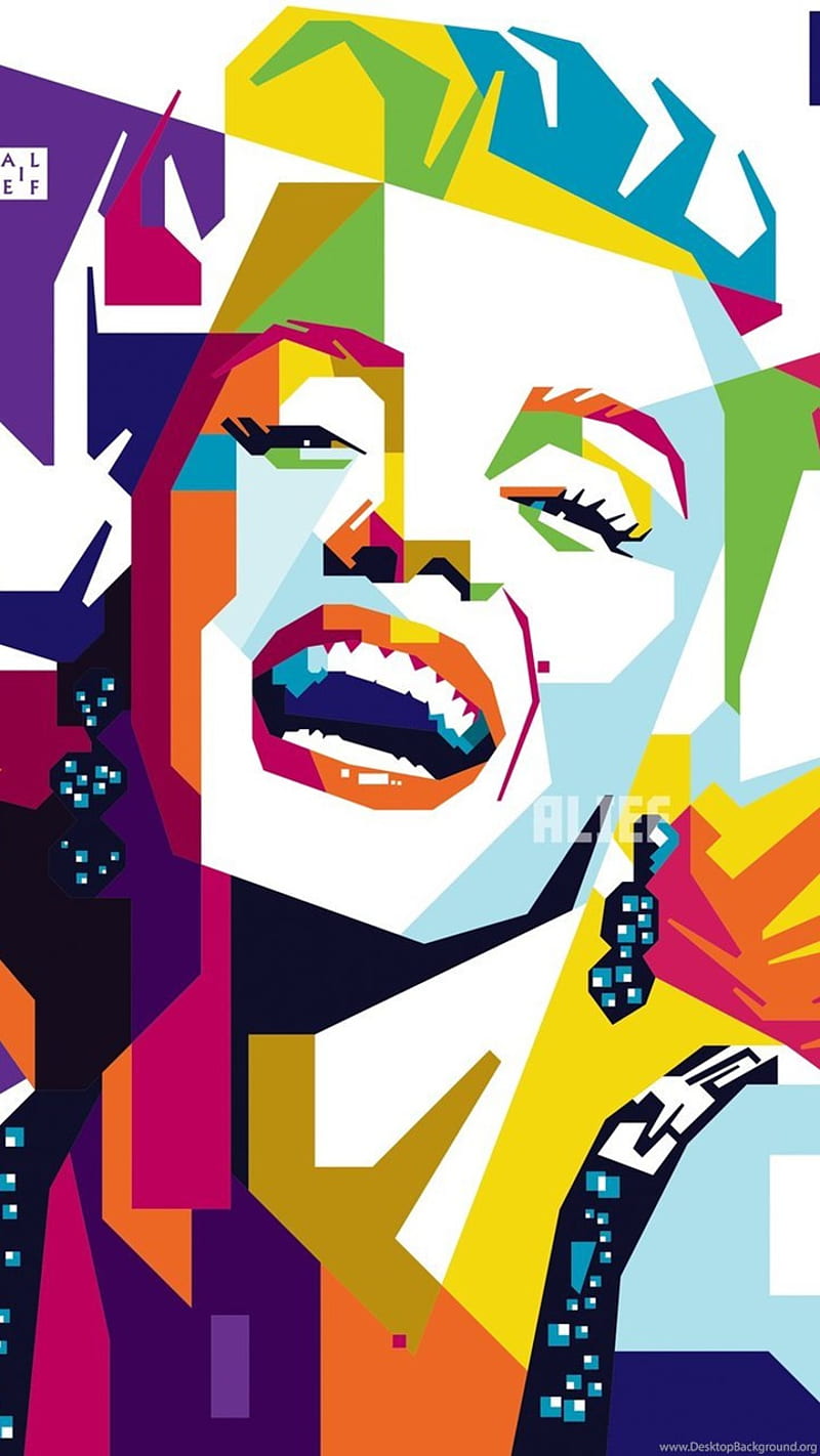 Monroe , marilyn, monroe, pop, art, rainbow, colorful, HD phone wallpaper