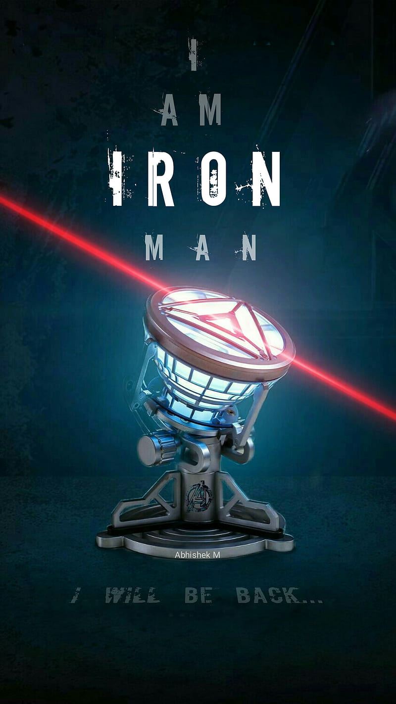Iron Man endgame, 2019, avengers , endgame , i will be back, iron man, iron man arc reactor, iron man , new, HD phone wallpaper