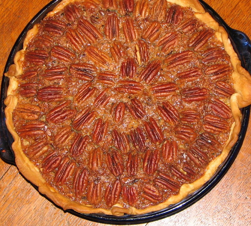 chocolate pecan pie, pie, abstract, yummy, foods, HD wallpaper