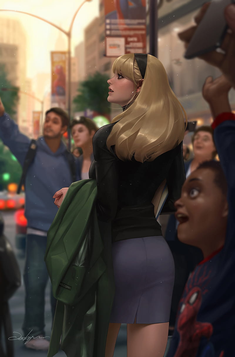 Lee Jeehyung, Spider Gwen, Gwen Stacy, Marvel Comics, HD phone wallpaper