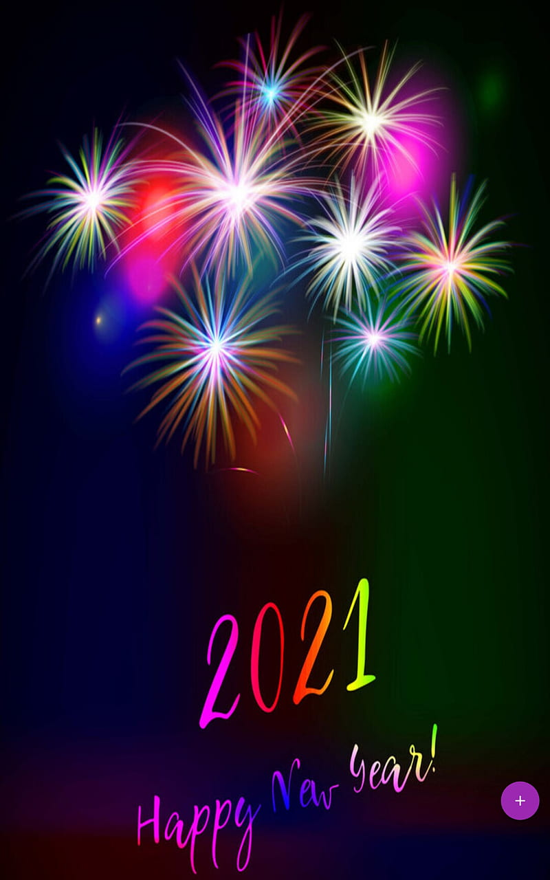 2021 New Years, 2021, happy new years, pretty, rainbow, HD phone wallpaper