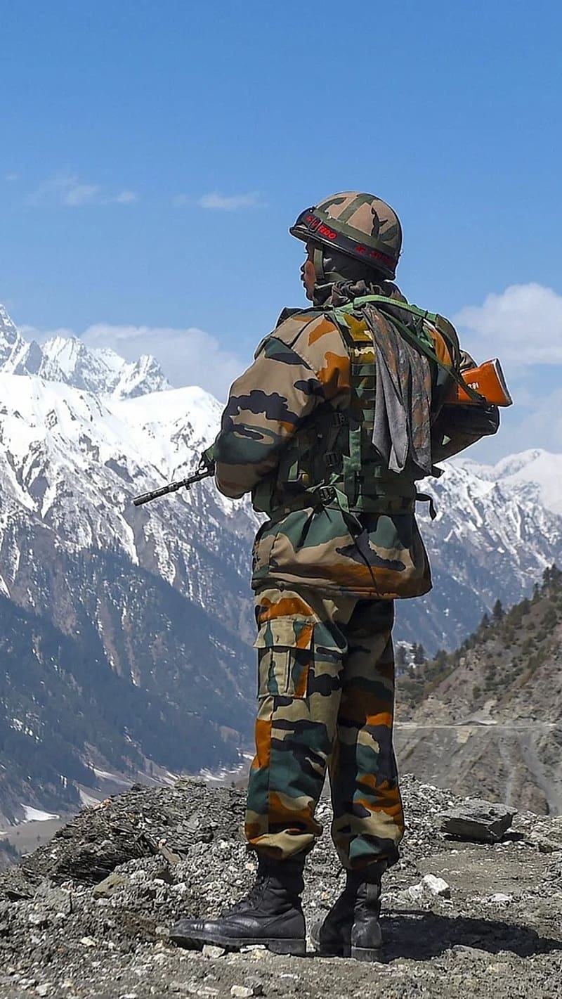 Army Lovers, Indian Military In Ladakh, indian military, ladakh, ice mountain, HD phone wallpaper