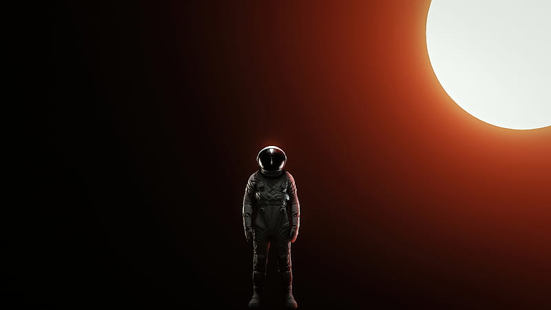 Alone Astronaut , astronaut, dark, artist, artwork, digital-art, HD wallpaper