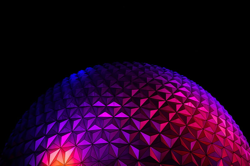 ball, surface, relief, gradient, purple, HD wallpaper