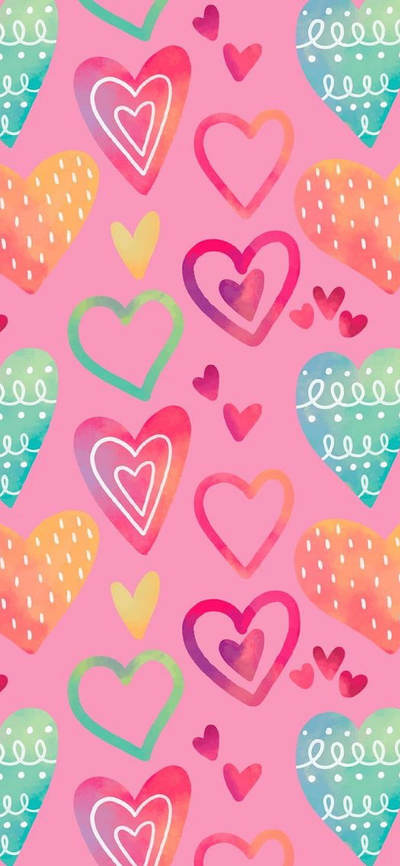 Cute Colorful Heart Wallpapers