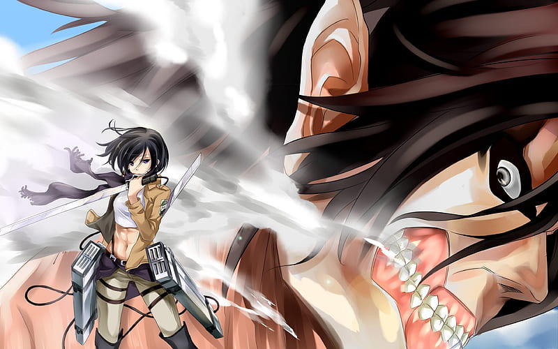 Attack on Titan, Mikasa Ackerman Japanese manga, anime, HD wallpaper