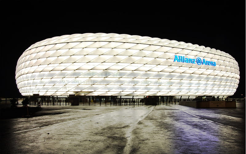 Allianz Arena Stadium, architecture, modern, stadium, HD wallpaper