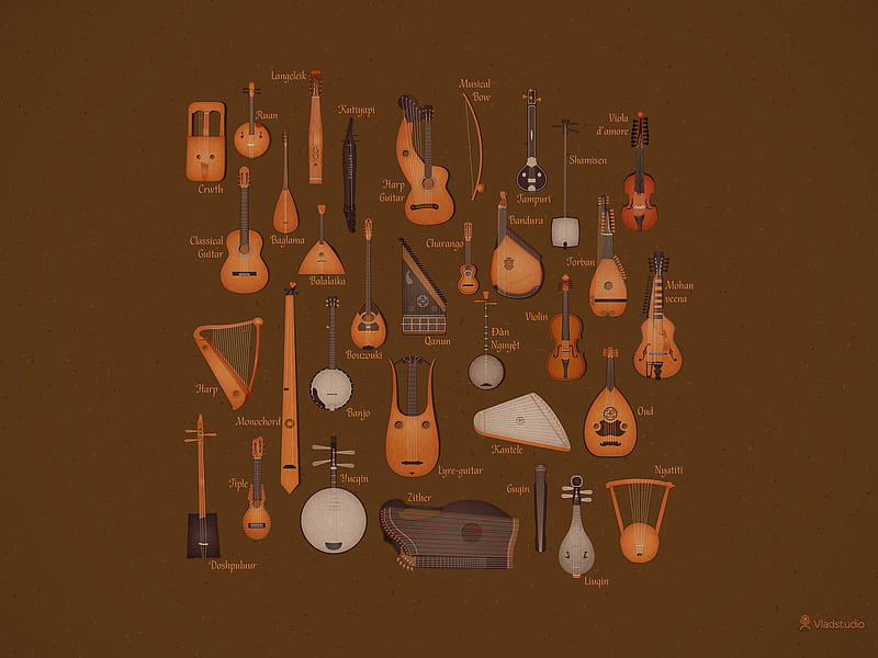 String Musical Instruments, instruments, string, music, wood, HD wallpaper