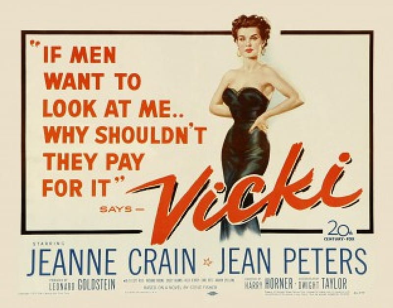 Classic Movies - Vicki (1953), Classic Movies, Film Noir, Vicki Movie, Richard Boone, Jean Peters, Jeanne Crain, Golden Era of Hollywood, HD wallpaper