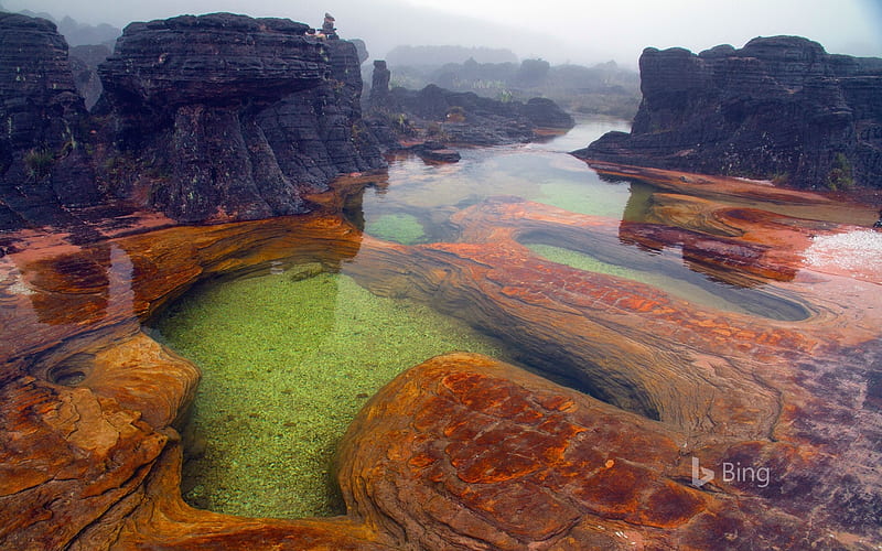 Hot springs on Mount Roraima Venezuela, Mount, Venezuela, Roraima, On, Hot, Springs, HD wallpaper